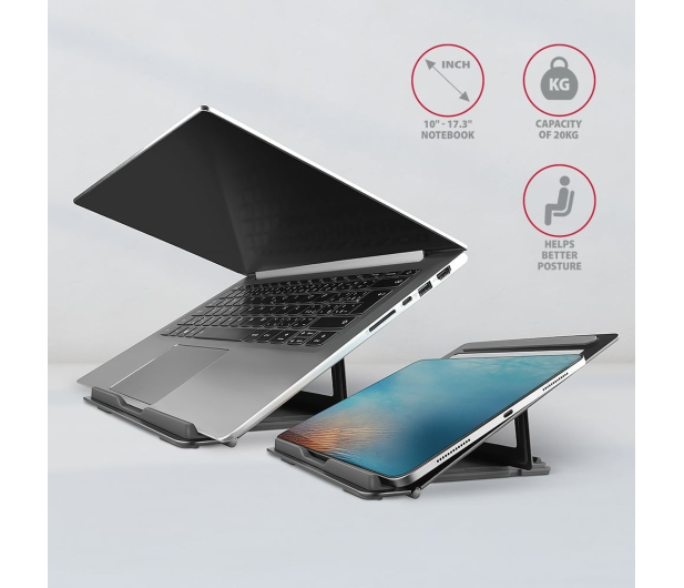 Axagon STND-L, aluminiowy stojak dla laptop 10" - 16", 4 - 1353452 - zdjęcie 4